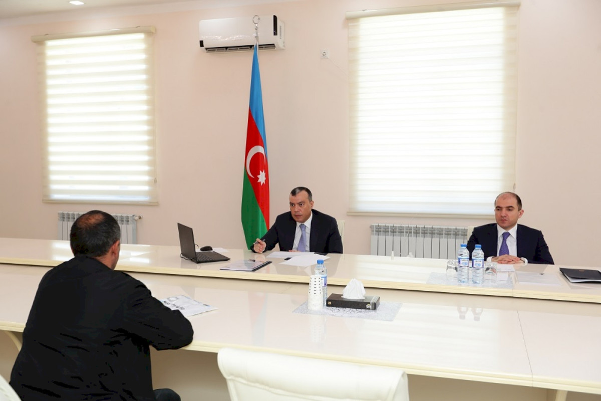 Sahil Babayev Kürdəmirdə vətəndaşları qəbul edib - FOTO