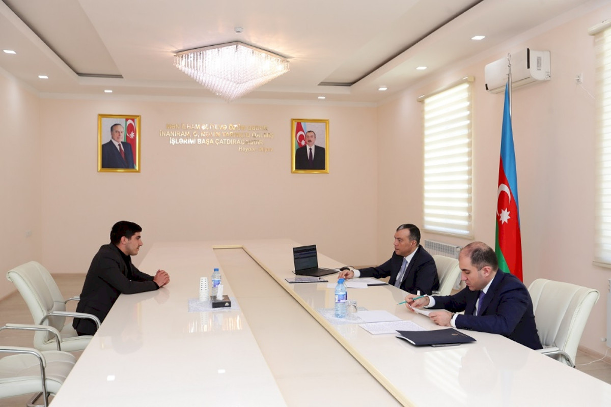 Sahil Babayev Kürdəmirdə vətəndaşları qəbul edib - FOTO