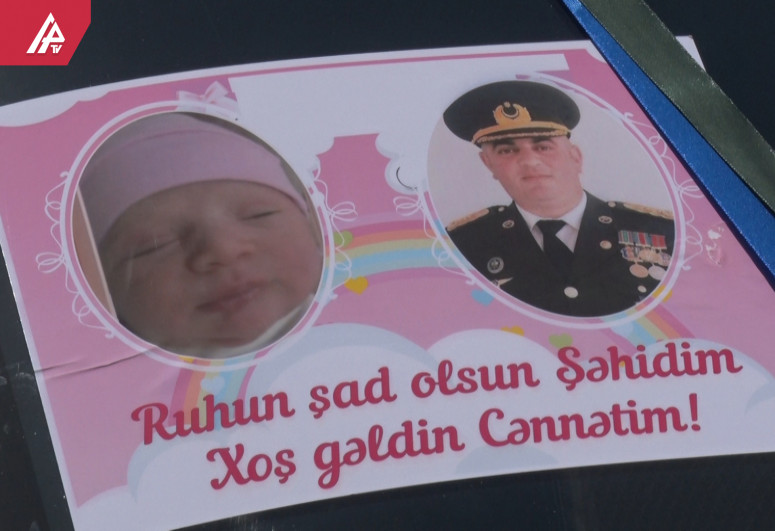 Şəhid polkovnikin yeni doğulan qızına Cənnət adı verildi - REPORTAJ 
