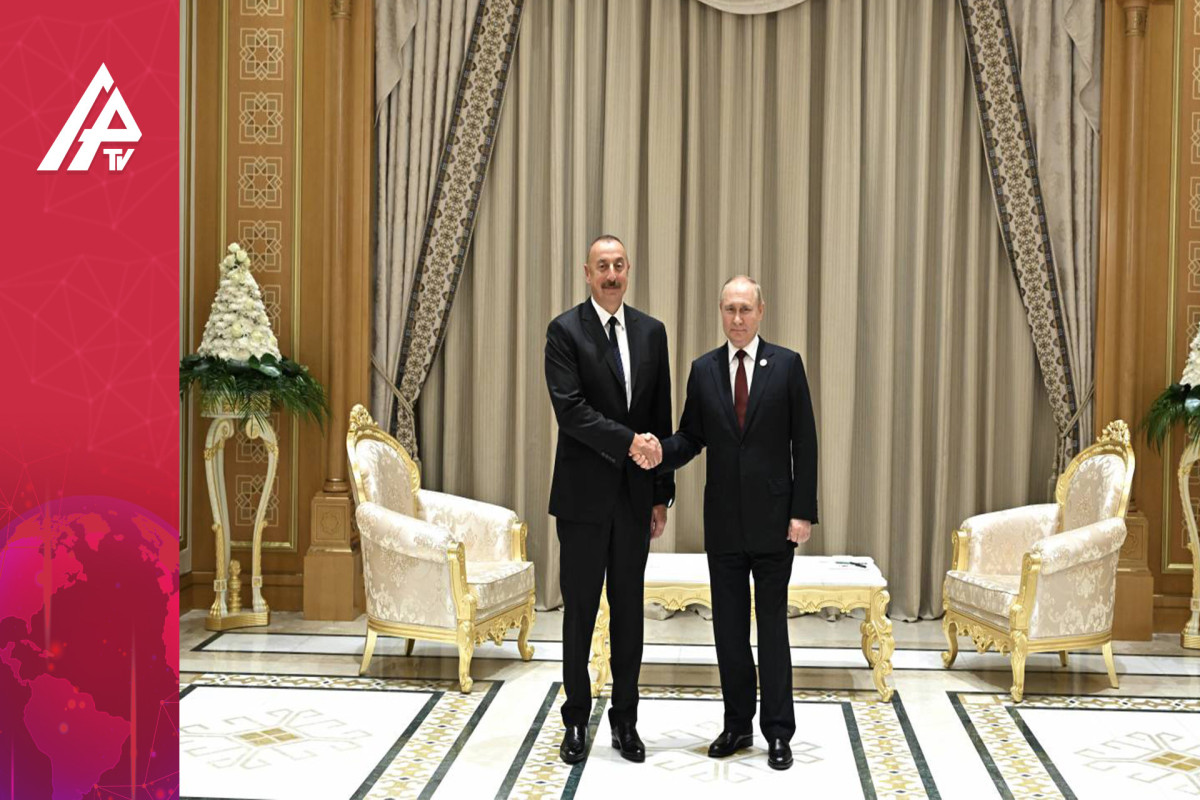 Prezidenti İlham Əliyevin Aşqabadda Rusiya Prezidenti Vladimir Putin ilə görüşü olub