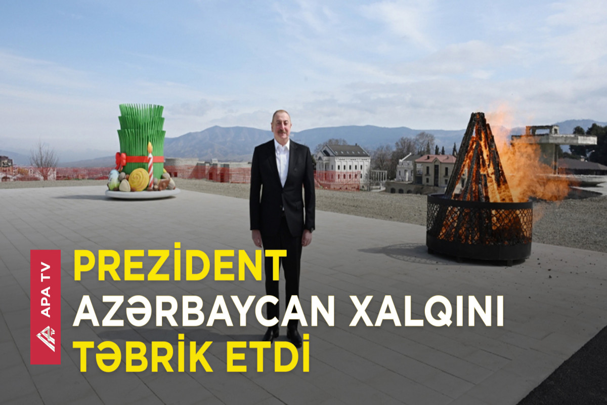 Prezident Xankəndidə Novruz tonqalını alovlandırıb, Azərbaycan xalqını təbrik etdi