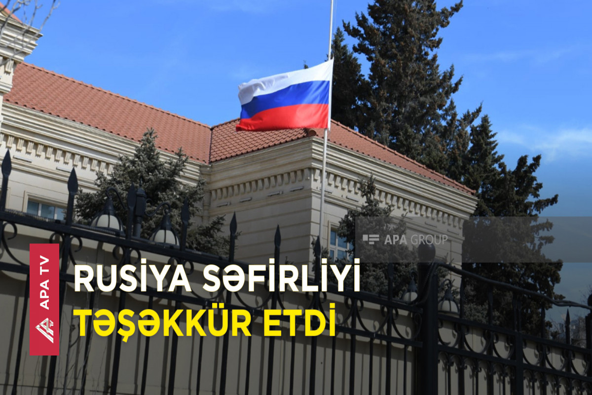 Rusiya səfirliyinin önünə gül dəstələri düzüldü - APA TV