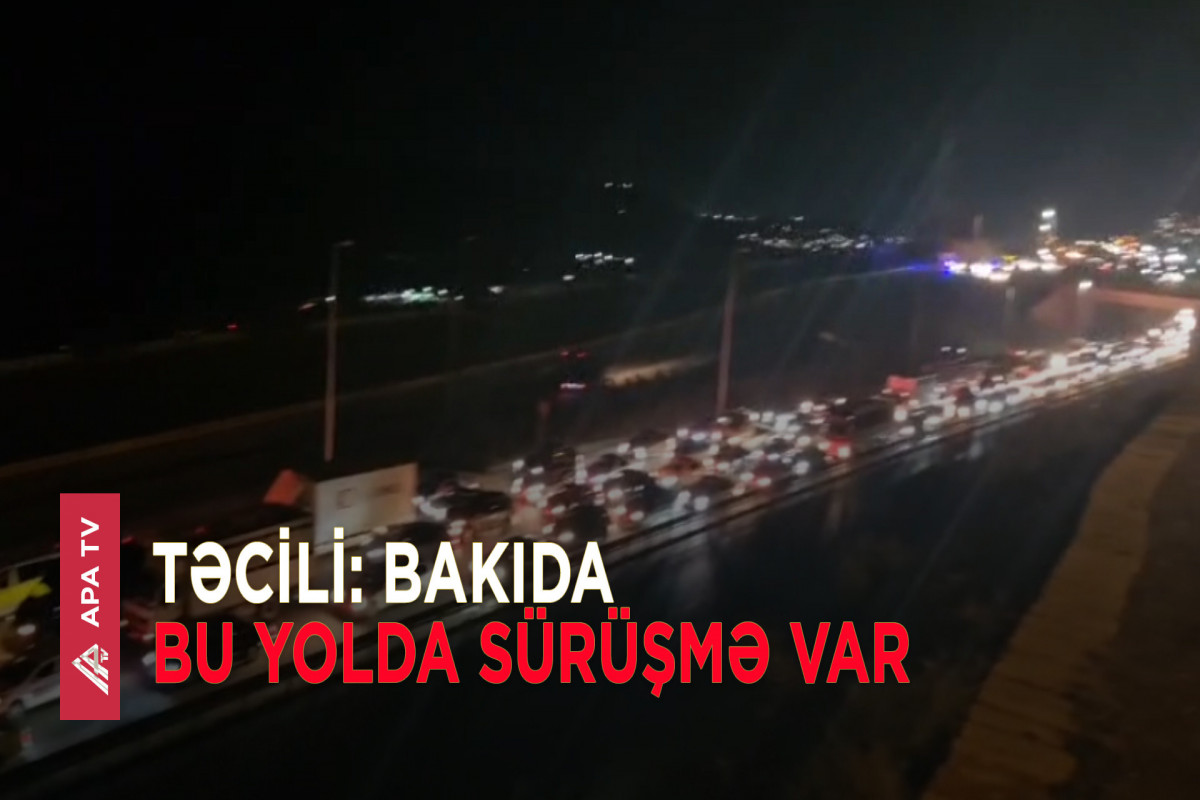 Bakı Kənar Dairəvi Yolunda sürüşmə olub, magistralda sıxlıq var