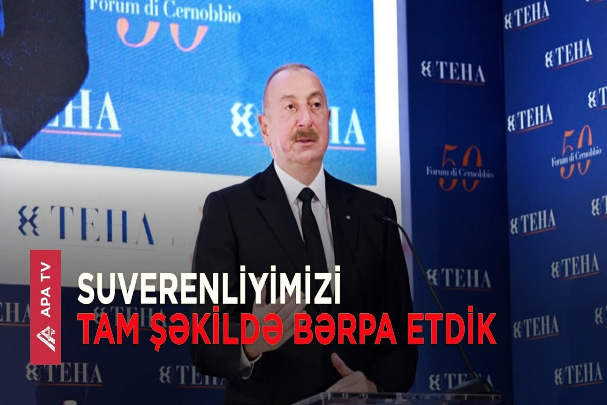 Prezident İlham Əliyev Beynəlxalq Çernobbio Forumunda çıxış edib – APA TV