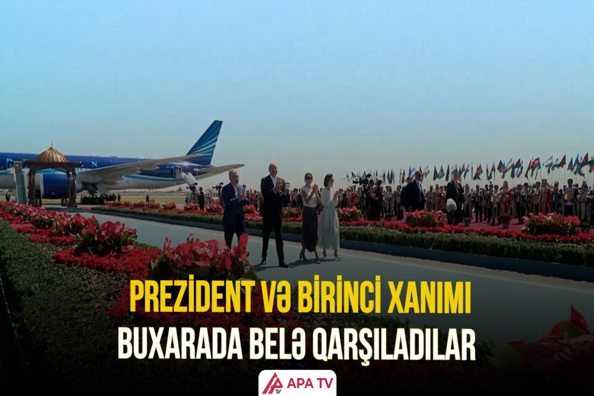 Prezident İlham Əliyev və birinci xanım Mehriban Əliyeva paytaxt Daşkənddən Buxaraya gəliblər