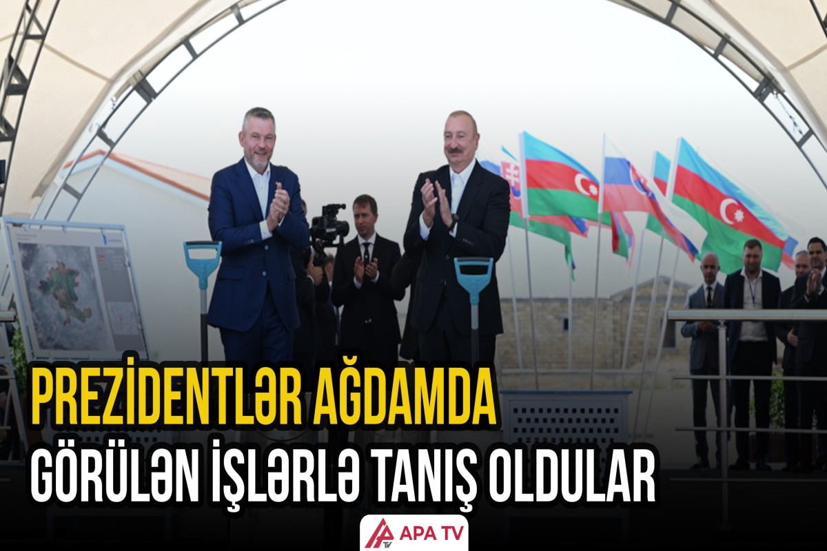 Azərbaycan və Slovakiya prezidentləri Ağdamın Baş Qərvənd kəndində olub
