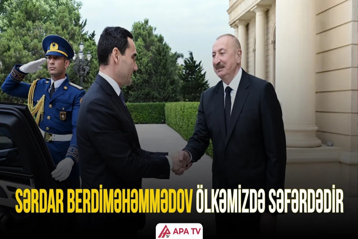 Türkmənistan Prezidentinin Bakıda rəsmi qarşılanma mərasimi olub