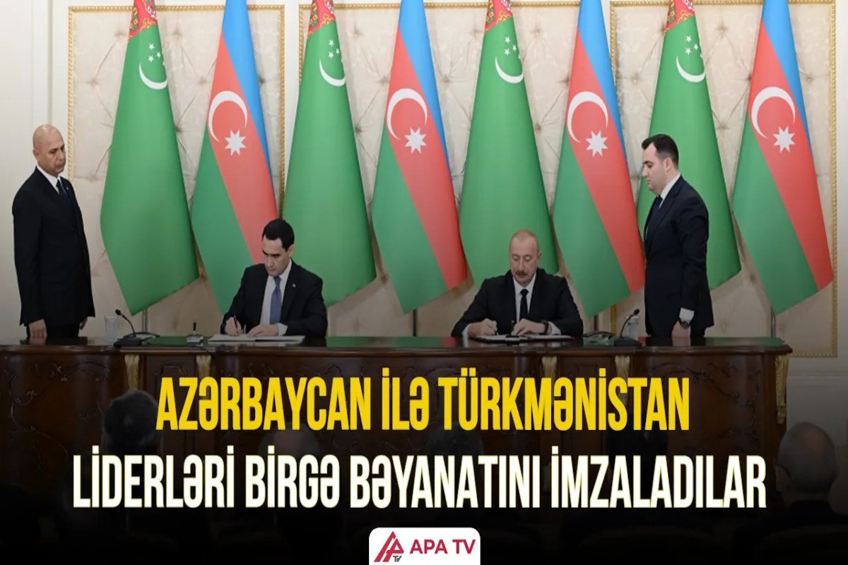 Azərbaycan ilə Türkmənistan arasında imzalanmış sənədlər mübadilə olunub