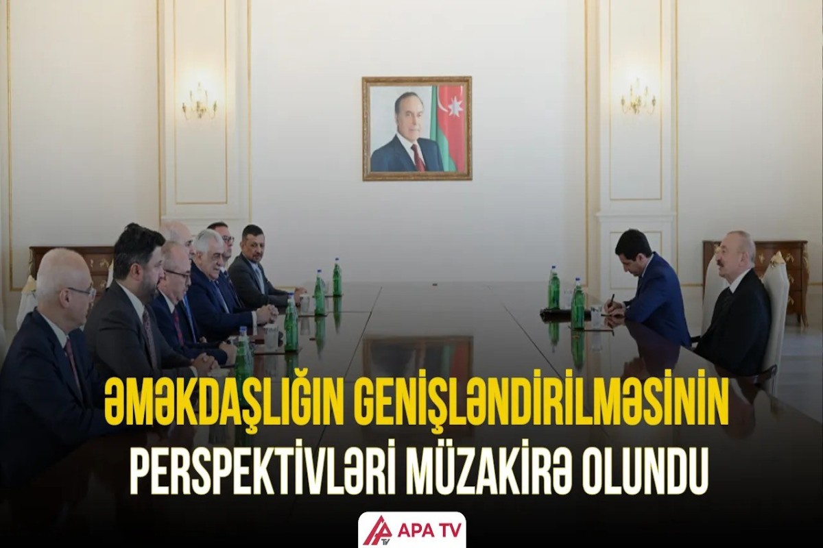 Prezident TBMM-nin sədrinin rəhbərlik etdiyi nümayəndə heyətini qəbul edib