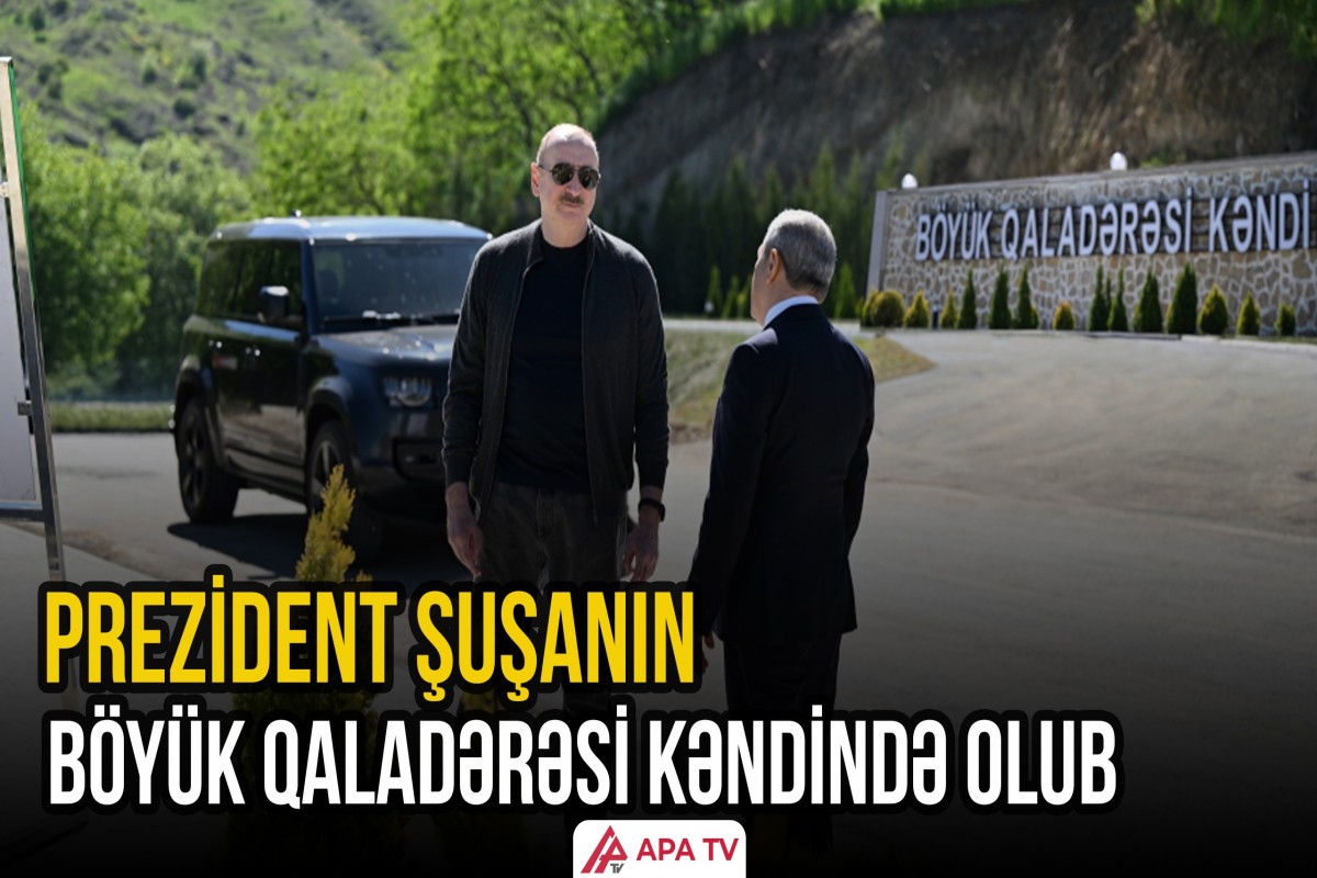 İlham Əliyev Böyük Qaladərəsi kəndində görülən işlərlə tanış olub