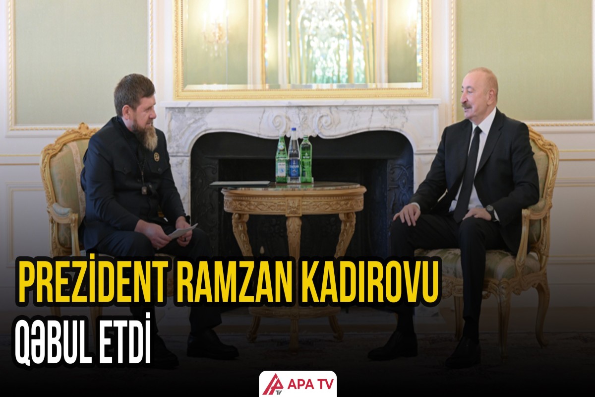 İlham Əliyev Rusiyanın Çeçenistan Respublikasının başçısını qəbul etdi