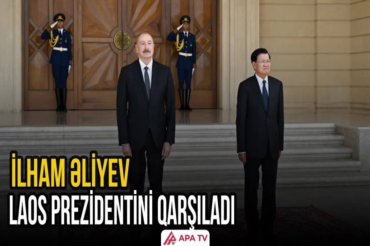 Laos Prezidentinin rəsmi qarşılanma mərasimi oldu