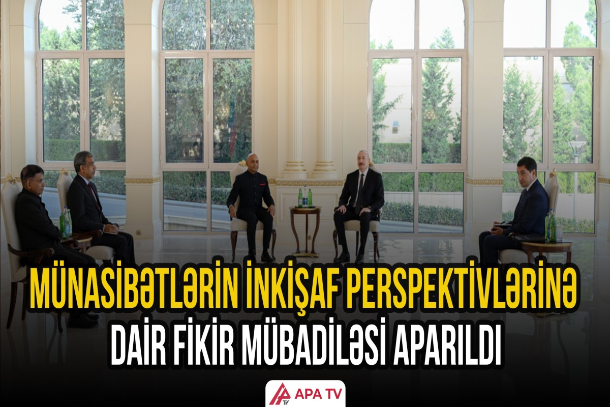 Prezident İlham Əliyev Hindistanın ölkəmizdə yeni təyin olunmuş səfirini qəbul edib