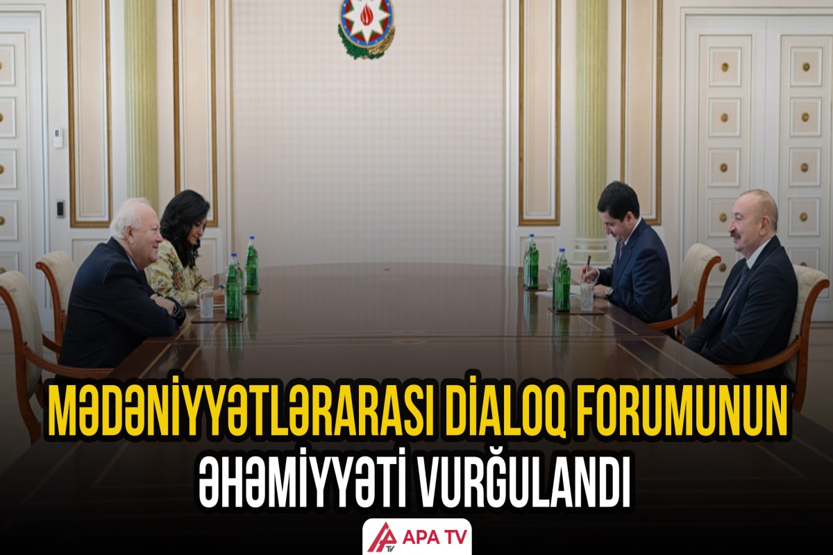 Azərbaycan Prezidenti BMT-nin Sivilizasiyalar Alyansının ali nümayəndəsini qəbul edib