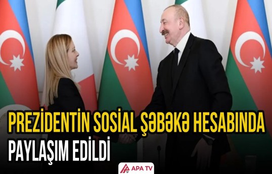 Prezident İlham Əliyev Corciya Melonini təbrik edib
                                                