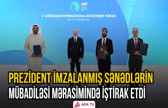 II Azərbaycan Beynəlxalq İnvestisiya Forumu çərçivəsində imzalanmış sənədlər mübadilə edildi
                                                