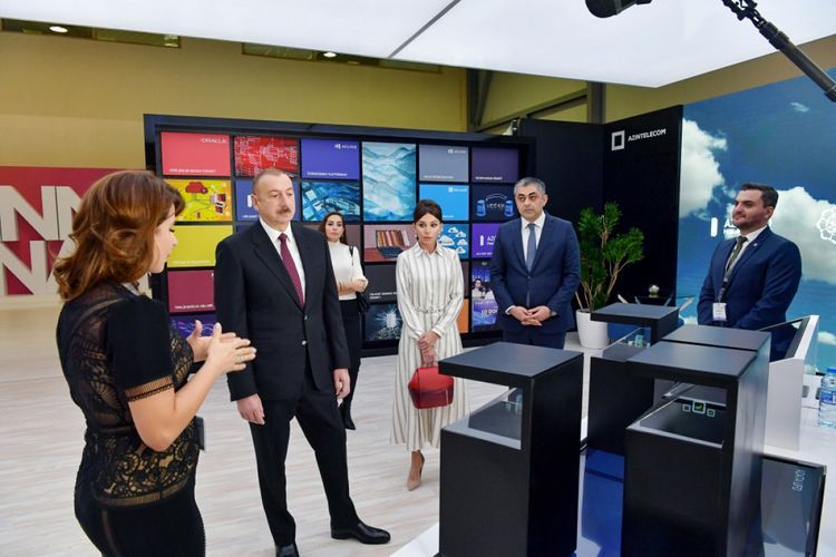  Президент Ильхам Алиев ознакомился с выставкой «Bakutel-2019» - ФОТО - ОБНОВЛЕНО