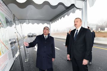 Prezident İlham Əliyev Bakı-Şamaxı-Yevlax avtomobil yolunun 101-117-ci kilometrlik hissəsinin açılışında iştirak edib