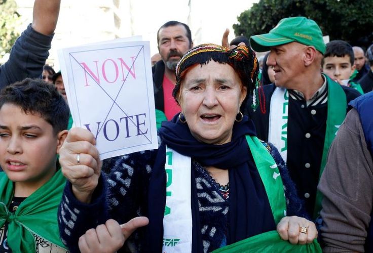 Algerian protesters hold last Friday rally before election