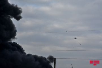 "EuroHome”da yanğının söndürülməsinə təyyarə və 3 helikopter cəlb olunub - YENİLƏNİB-4 - FOTOSESSİYA - VİDEO