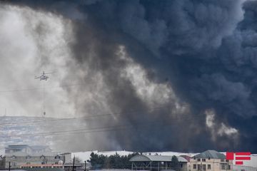 "EuroHome”da yanğının söndürülməsinə təyyarə və 3 helikopter cəlb olunub - YENİLƏNİB-4 - FOTOSESSİYA - VİDEO