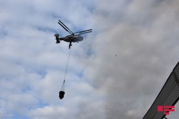 "EuroHome”da yanğının söndürülməsinə təyyarə və 3 helikopter cəlb olunub - YENİLƏNİB-4 - FOTOSESSİYA - VİDEO