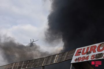 "EuroHome”da yanğının söndürülməsinə təyyarə və 3 helikopter cəlb olunub - YENİLƏNİB-4 - FOTOSESSİYA - VİDEO