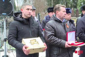 II Dünya müharibəsində həlak olan azərbaycanlı əsgər Bryansk fəxri xiyabanında dəfn olunub - REPORTAJ