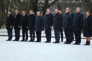 Elmar Məmmədyarov Latviyanın Xarici İşlər naziri Edqars Rinkeviçslə görüşüb