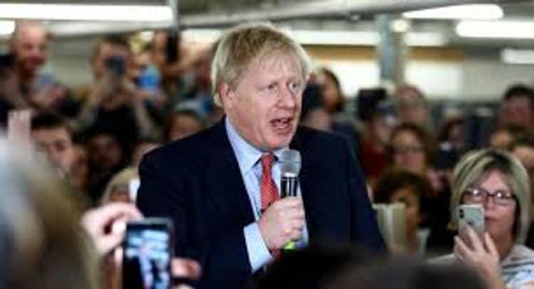 Boris Johnson delivers speech during 1st day of trip across N England