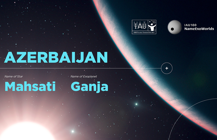 Star and exoplanet named “Mahsati” and “Ganja” in Galaxy
