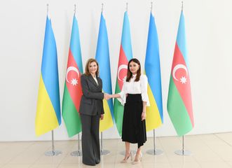 Azərbaycanın Birinci vitse-prezidenti Mehriban Əliyeva Yelena Zelenskaya ilə görüşüb - YENİLƏNİB