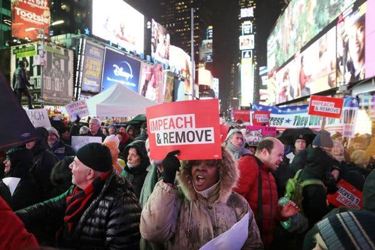 Protesters hold rallies across the US ahead of Donald Trump