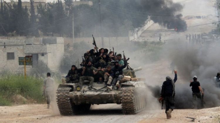 На сирийскую армию напали сотни боевиков на танках