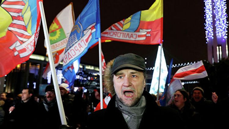 В Минске проходит акция против интеграции Белоруссии и России