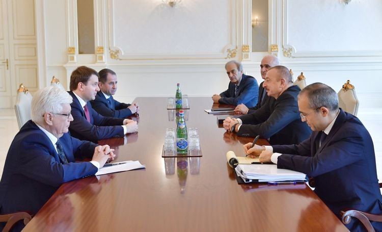 President Ilham Aliyev receives delegation led by Russian minister of economic development