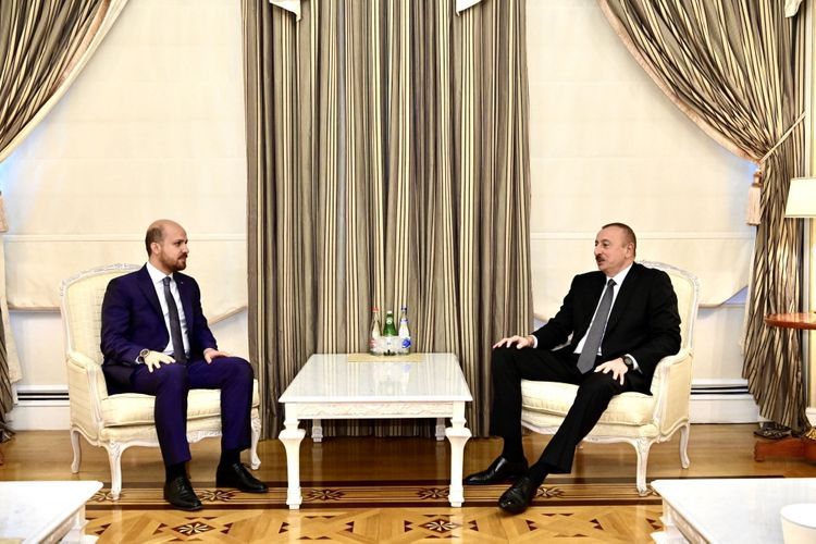 President İlham Aliyev receives Bilal Erdogan
