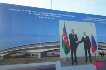 Azərbaycan-Rusiya sərhədində inşa edilən körpünün açılışı olub
