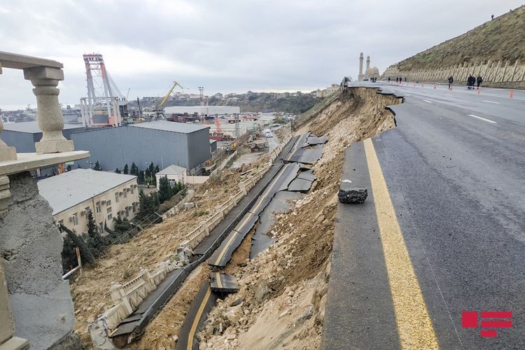 Commissioning date of Bibiheybat highway exposed to landslide, unveiled