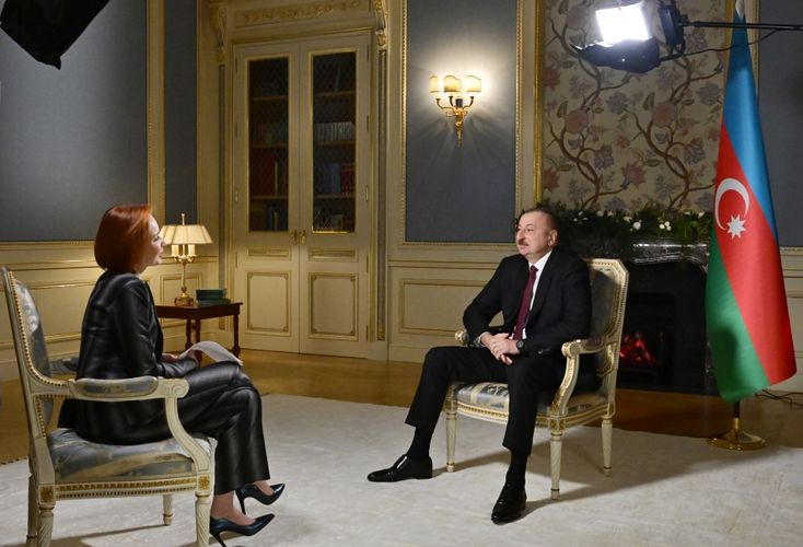 Azərbaycan Prezidenti “Rossiya-24” televiziya kanalına müsahibə verib