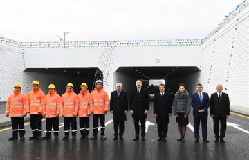 Prezident İlham Əliyev Pirşağıda avtomobil tunelinin açılışında iştirak edib - YENİLƏNİB