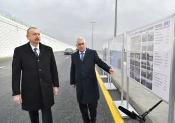 Prezident İlham Əliyev Pirşağıda avtomobil tunelinin açılışında iştirak edib - YENİLƏNİB