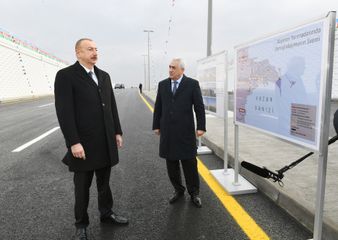 Prezident İlham Əliyev Pirşağıda avtomobil tunelinin açılışında iştirak edib - YENİLƏNİB