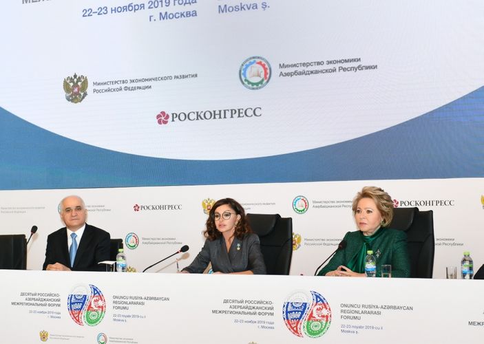 Azərbaycanın Birinci vitse-prezidenti Moskvada X Azərbaycan-Rusiya Regionlararası Forumunda iştirak edib - YENİLƏNİB-1 - FOTO
