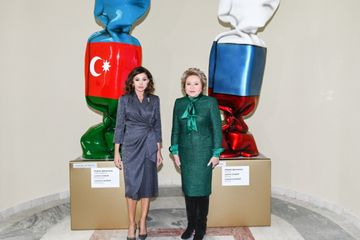 Mehriban Əliyeva Moskvanın Xalq Təsərrüfatı Nailiyyətləri Sərgisində yenidən qurulan “Azərbaycan” pavilyonunun açılışında iştirak edib - FOTO