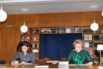 Mehriban Əliyeva Moskvanın Xalq Təsərrüfatı Nailiyyətləri Sərgisində yenidən qurulan “Azərbaycan” pavilyonunun açılışında iştirak edib - FOTO