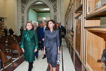 Mehriban Əliyeva Moskvanın Xalq Təsərrüfatı Nailiyyətləri Sərgisində yenidən qurulan “Azərbaycan” pavilyonunun açılışında iştirak edib - FOTO