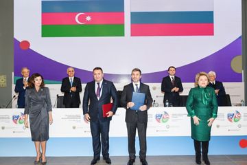 Azərbaycanın Birinci vitse-prezidenti Moskvada X Azərbaycan-Rusiya Regionlararası Forumunda iştirak edib - YENİLƏNİB-1 - FOTO