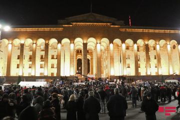 Tbilisidə parlament binası yaxınlığında aksiya keçirilib