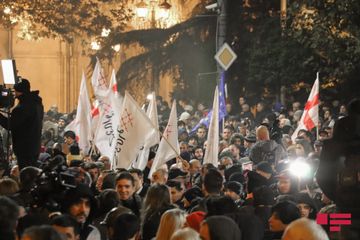 Tbilisidə parlament binası yaxınlığında aksiya keçirilib